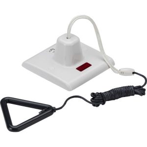 PM8310N 50A DP Pull Cord Switch with Neon and Mechanical On/Off [Part M Compliant]