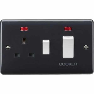 PM8333N 45A DP Switch with 13A Socket with Neons [Part M Compliant]