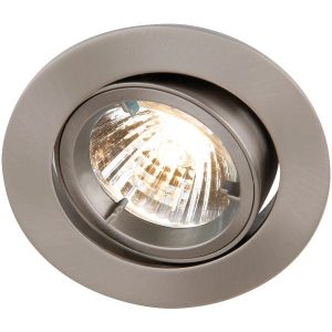 RD2CBR IP20 230V 50W Max. GU10 Brushed Chrome Recessed Tilt Downlight