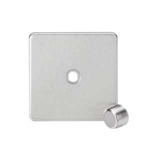 SF1DIMBC 1G Dimmer Plate with Matching Metal Dimmer Cap - Brushed Chrome