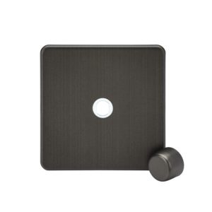 SF1DIMSB 1G Dimmer Plate with Matching Metal Dimmer Cap - Smoked Bronze