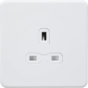 SFR7000UMW 13A 1G Unswitched Socket - Matt White With White Insert
