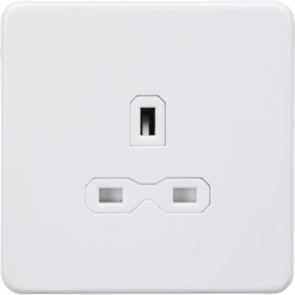 SFR7000UMW 13A 1G Unswitched Socket - Matt White With White Insert