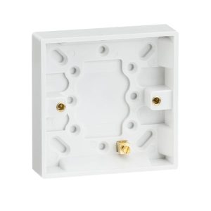 SN1300 Single 16mm Pattress Box with Earth Terminal