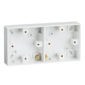 SN1510 Dual 25mm Pattress Box with Earth Terminal