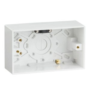 SN1600 Double 47mm Pattress Box with Earth Terminal