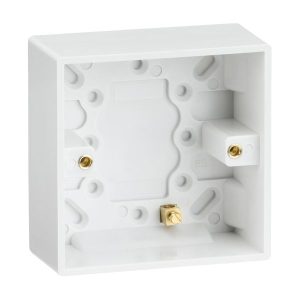 SN1700 Single 35mm Pattress Box with Earth Terminal
