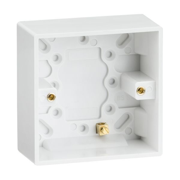 SN1700 Single 35mm Pattress Box with Earth Terminal