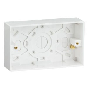 SN1800 Double 35mm Pattress Box With Earth Terminal