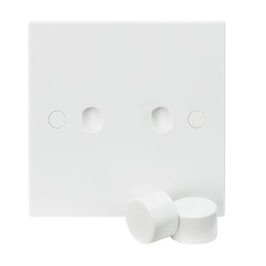 SN2DIM 2G Dimmer Plate with 2 Matching Dimmer Caps