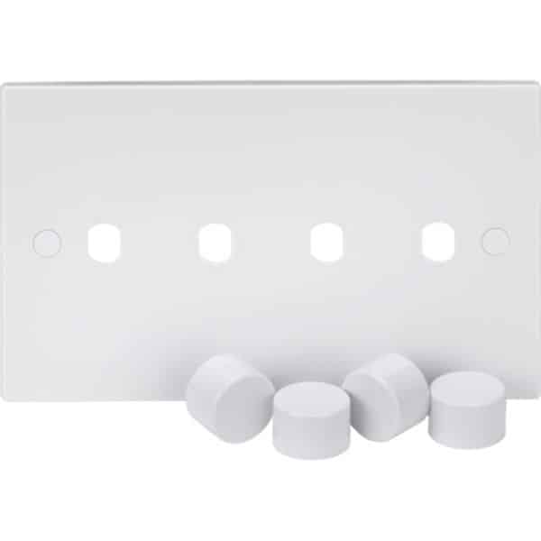SN4DIM 4G Dimmer Plate with Matching Dimmer Caps