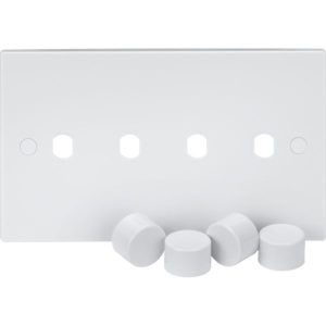 CU4DIM 4G Dimmer Plate With Matching Dimmer Caps