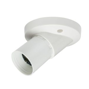T2 Angled Short Skirt BC Batten Holder - 3 Terminals