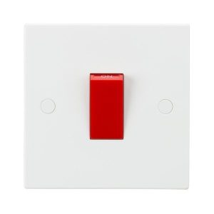 45A DP Switch (1G Size) - Red Rocker