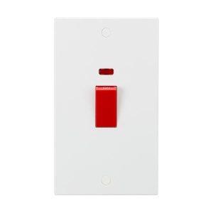 45A DP Switch with Neon (2G Size) - Red Rocker