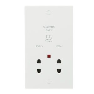 SN8900N 115/230V Dual Voltage Shaver Socket with Neon