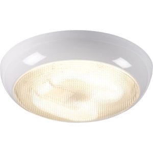 TPB38WPHF IP44 38W HF Polo Bulkhead with Prismatic Diffuser and White Base