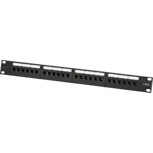 19 inch 1U UTP CAT6 24-Port Patch Panel