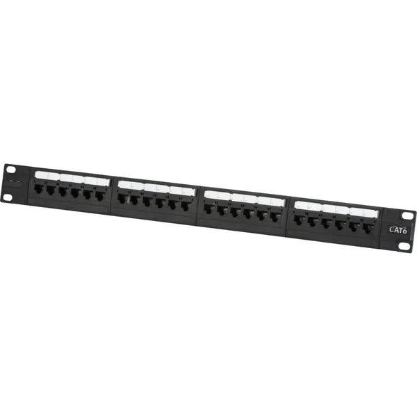 19 inch 1U UTP CAT6 24-Port Patch Panel