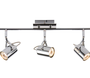 230V GU10 Triple Bar Spotlight - Chrome