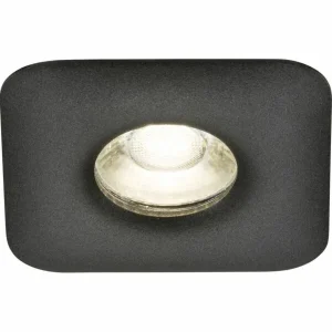 Knightsbridge Odina Single Fixed Square Downlight Black