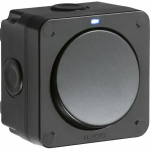 OP2 IP66 20AX 1G SP 2-Way Switch - Black
