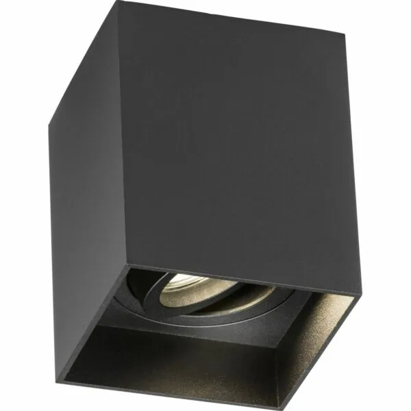 Knightsbridge Oran Surface Tilt Square Downlight Black