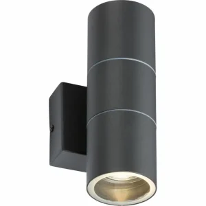 230V IP54 GU10 Up and Down Wall Light - Anthracite