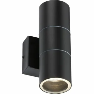 230V IP54 GU10 Up and Down Wall Light - Black