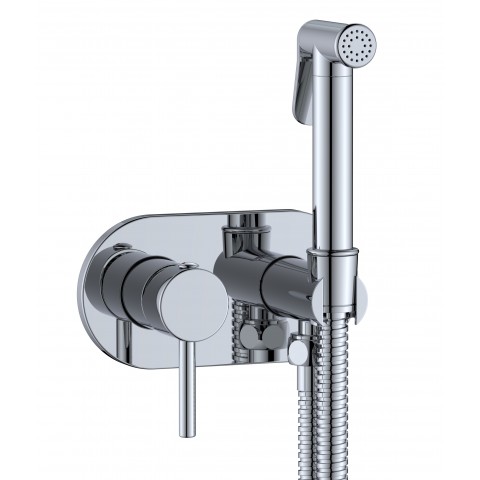 Manual Douche Pack, Round-Concealed All In One