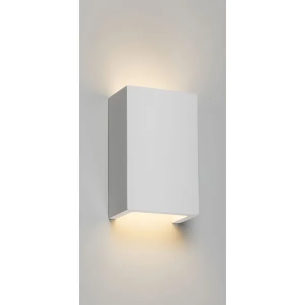 230V G9 40W Cuboid Up And Down Plaster Wall Light