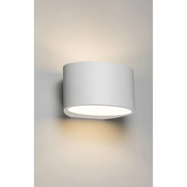 230V G9 40W Curved Up And Down Plaster Wall Light 200mm
