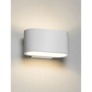 230V G9 40W Curved Up And Down Plaster Wall Light 180mm