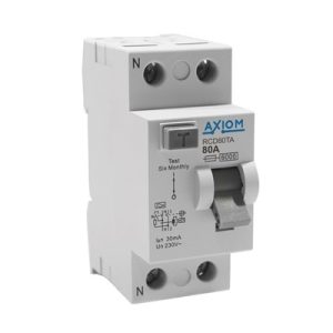 RCD80TA Double Module RCD for Consumer Units - Type A - 80A, 30mA, 6kA DC
