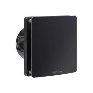 4" Decorative Extractor Fan with Timer & Humidistat Panel - Matt Black