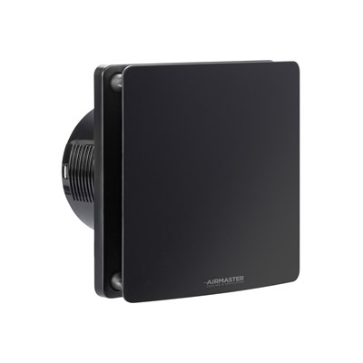 4" Decorative Extractor Fan with Timer & Humidistat Panel - Matt Black