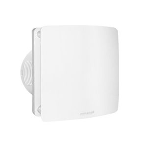 4" Decorative Extractor Fan with Timer & Humidistat Panel - White