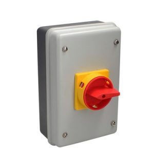 RS634SE 63A 3P + 1Aux, Rotary Isolator With Steel Enclosure 415V