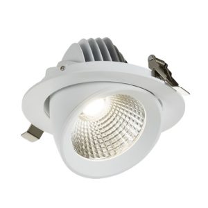 SA1525C SARA 230V IP20 LED Recessed Tri-Wattage and CCT Scoop Downlight - 15/ 20/ 25W