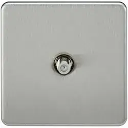 SF0150BC SAT TV Outlet (Non-Isolated) - Brushed Chrome