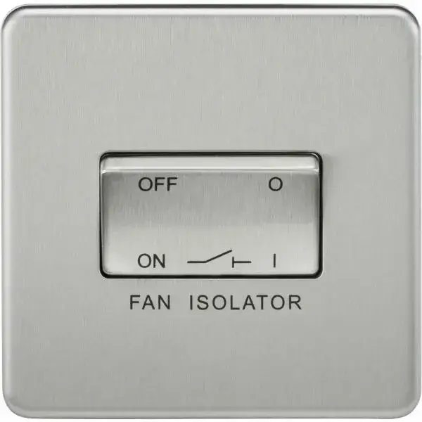 SF1100BC 10AX Fan Isolator Switch - Brushed Chrome
