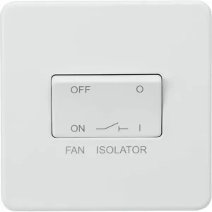 10AX Fan Isolator Switch - Matt white