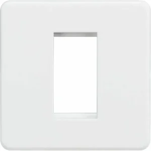 SF1GMW Screwless 1G Modular Faceplate - Matt White