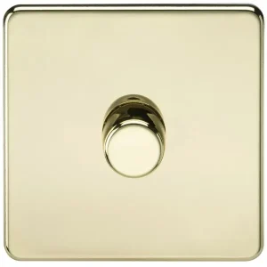 1G 2-Way 10-200W (5-150W LED) Intelligent Dimmer - Polished Brass