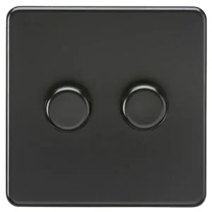2G 2-Way 10-200W (5-150W LED) Intelligent Dimmer - Matt Black