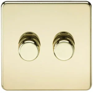 2G 2-Way 10-200W (5-150W LED) Intelligent Dimmer - Polished Brass
