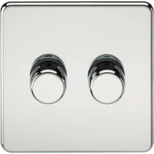 SF2192PC 2G 2-Way 10-200W (5-150W LED) Intelligent Dimmer - Polished Chrome