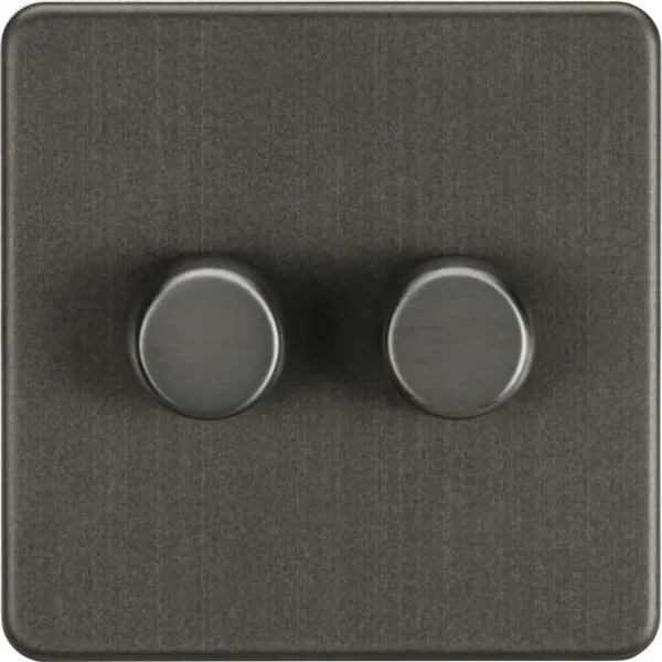 2G 2-Way 10-200W (5-150W LED) Intelligent Dimmer - Smoked Bronze