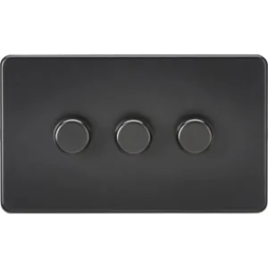 3G 2-Way 10-200W (5-150W LED) Intelligent Dimmer - Matt Black
