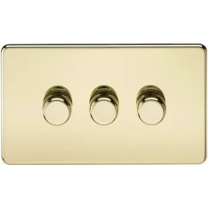 3G 2-Way 10-200W (5-150W LED) Intelligent Dimmer - Polished Brass